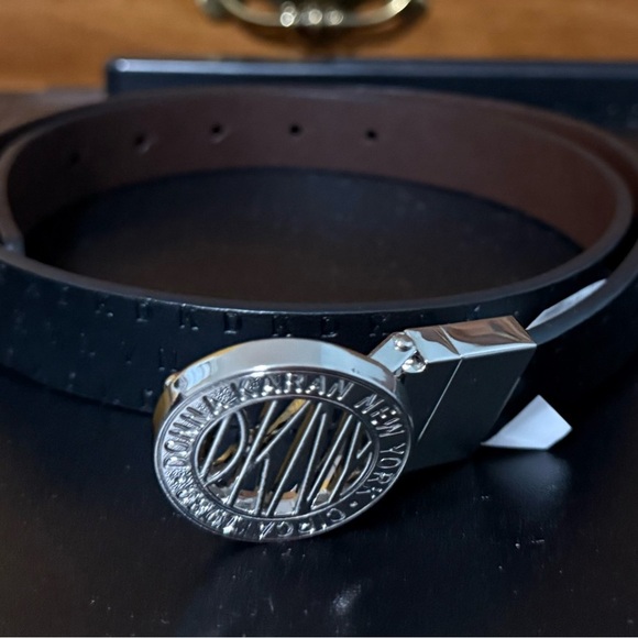 DKNY Black Belt with Silver Accents. Size Small. NWT - Picture 2 of 4